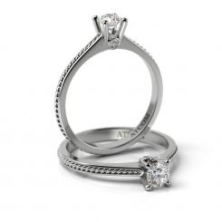 Inel de logodna din aur alb cu diamante cod: Makaro 2