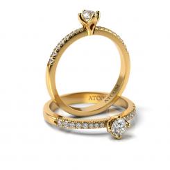 Inel de logodna din aur alb cu diamante Ugo 3