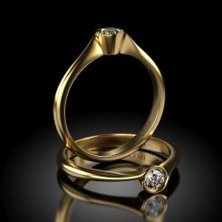 Inel de logodna din aur galben cu diamant cod: Raul 9