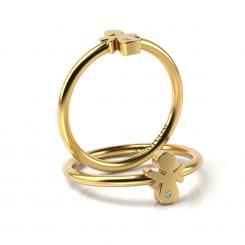 Inel de logodna din aur galben cu diamant model Kiky 2
