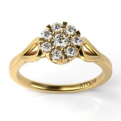 Inel de logodna din aur galben cu diamante cod: Kamarad 1