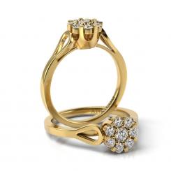 Inel de logodna din aur galben cu diamante cod: Kamarad 2