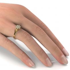 Inel de logodna din aur galben cu diamante cod: Kamarad 6