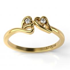 Inel de logodna din aur galben cu diamante cod: Taurus 1