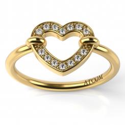Inel de logodna din aur galben cu diamante cod: Misha 1