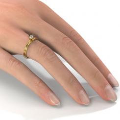 Inel de logodna din aur galben model Jival 4