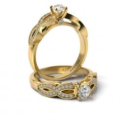 Inel de logodna Lux cu diamante Boris din aur alb 3