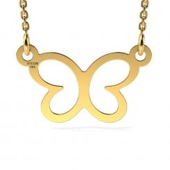Colier din aur galben model Butterfly