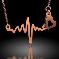 Lantisor cu pandantiv din aur galben cod: Cardio 6