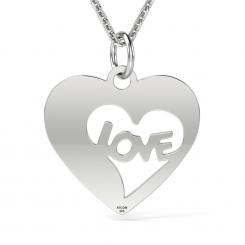 Lantisor cu pandantiv din aur galben cod: Inimioara love 2