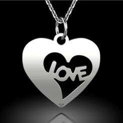 Lantisor cu pandantiv din aur galben cod: Inimioara love 5