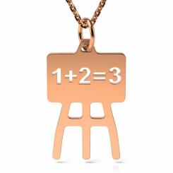 Lantisor cu pandantiv din aur galben cod: Tabla matematica 3