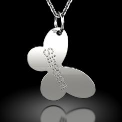 Lantisor cu pandantiv personalizat din aur galben cod: Fluture 5