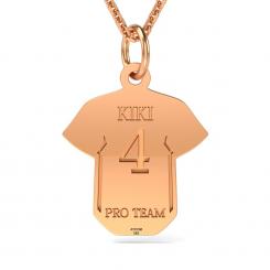 Lantisor cu pandantiv personalizat din aur galben model Tricou de fotbal 3