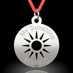 Pandantiv din argint cu snur rosu model My Sunshine 2