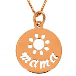 Pandantiv mama cu floricica aur galben 3