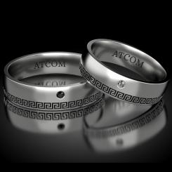 Atcom Verighete din aur alb cod: BARON 10