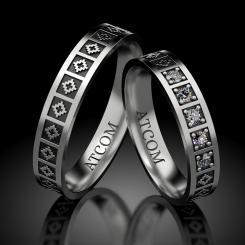 Verighete din aur alb cod: Crina Black - Motive traditionale romanesti 7