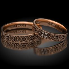 poza Verighete din aur alb cod: Doinita Black - Motive traditionale romanesti 12