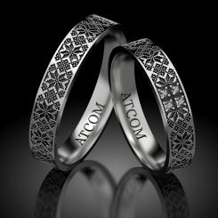 Verighete din aur alb cod: Doinita Black - Motive traditionale romanesti 7