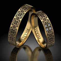 Verighete din aur alb cod: Doinita Black - Motive traditionale romanesti 8
