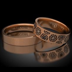 poza Verighete din aur alb cod: Comana Black - Motive traditionale romanesti 12