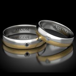 Atcom Verighete din aur alb si galben cod: Pure Love 10