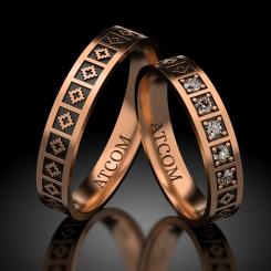 Verighete din aur galben cod: Crina Black - Motive traditionale romanesti 9