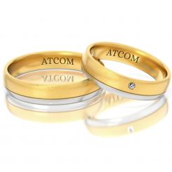 Verighete din aur galben cu alb cod: ATC855 2