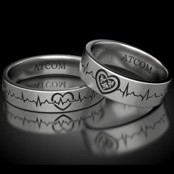 imagine Verighete din aur galben cod: Cardiogram of love 11