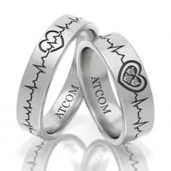 Verighete din aur galben cod: Cardiogram of love 2