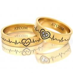 Verighete din aur galben cod: Cardiogram of love 4