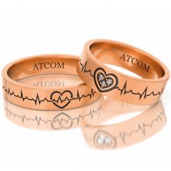 Verighete din aur galben cod: Cardiogram of love 6
