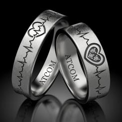 Verighete din aur galben cod: Cardiogram of love 8