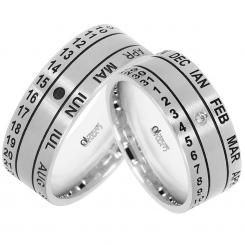 Verighete personalizate din aur alb si roz cod: WEDDING DAY  5